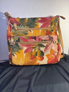 Tropical Floral Crossbody Bag - Multicolor